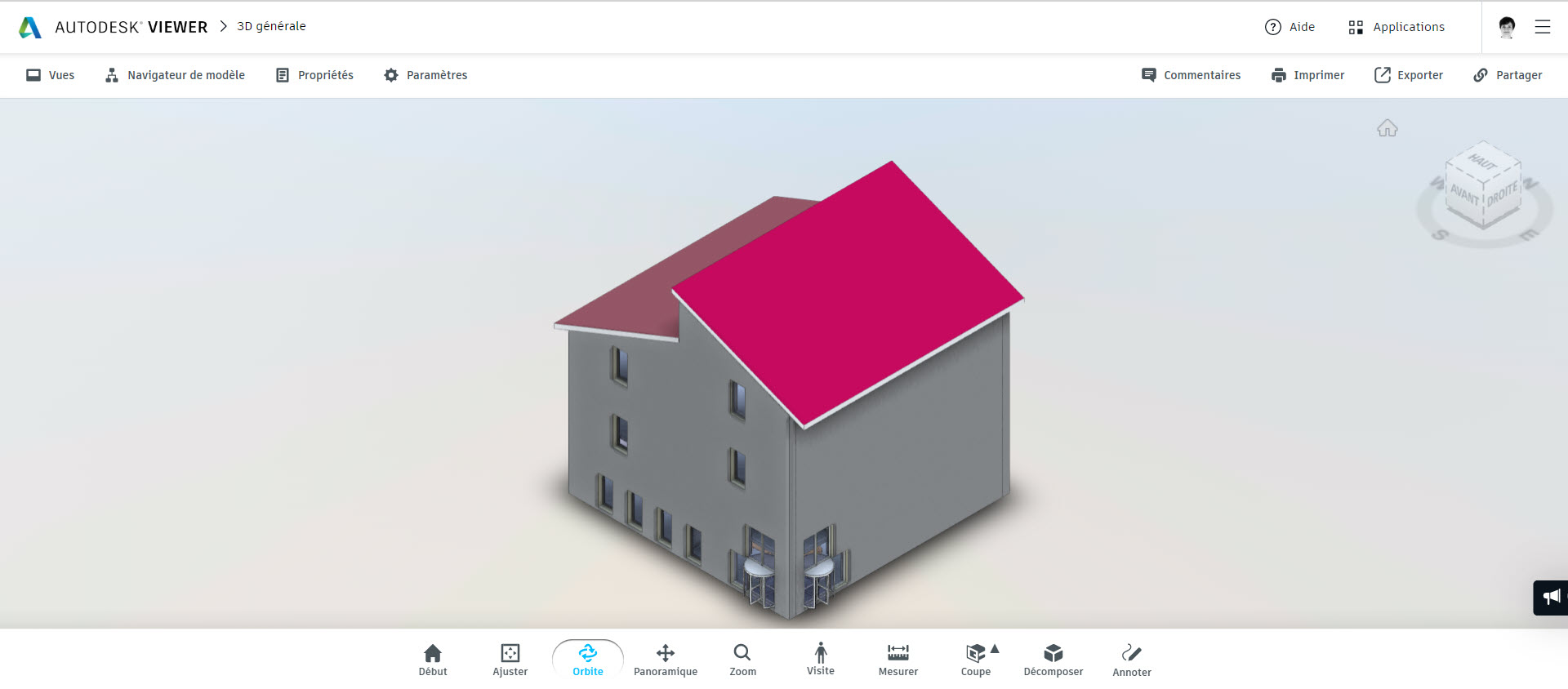 Interface autodesk viewer